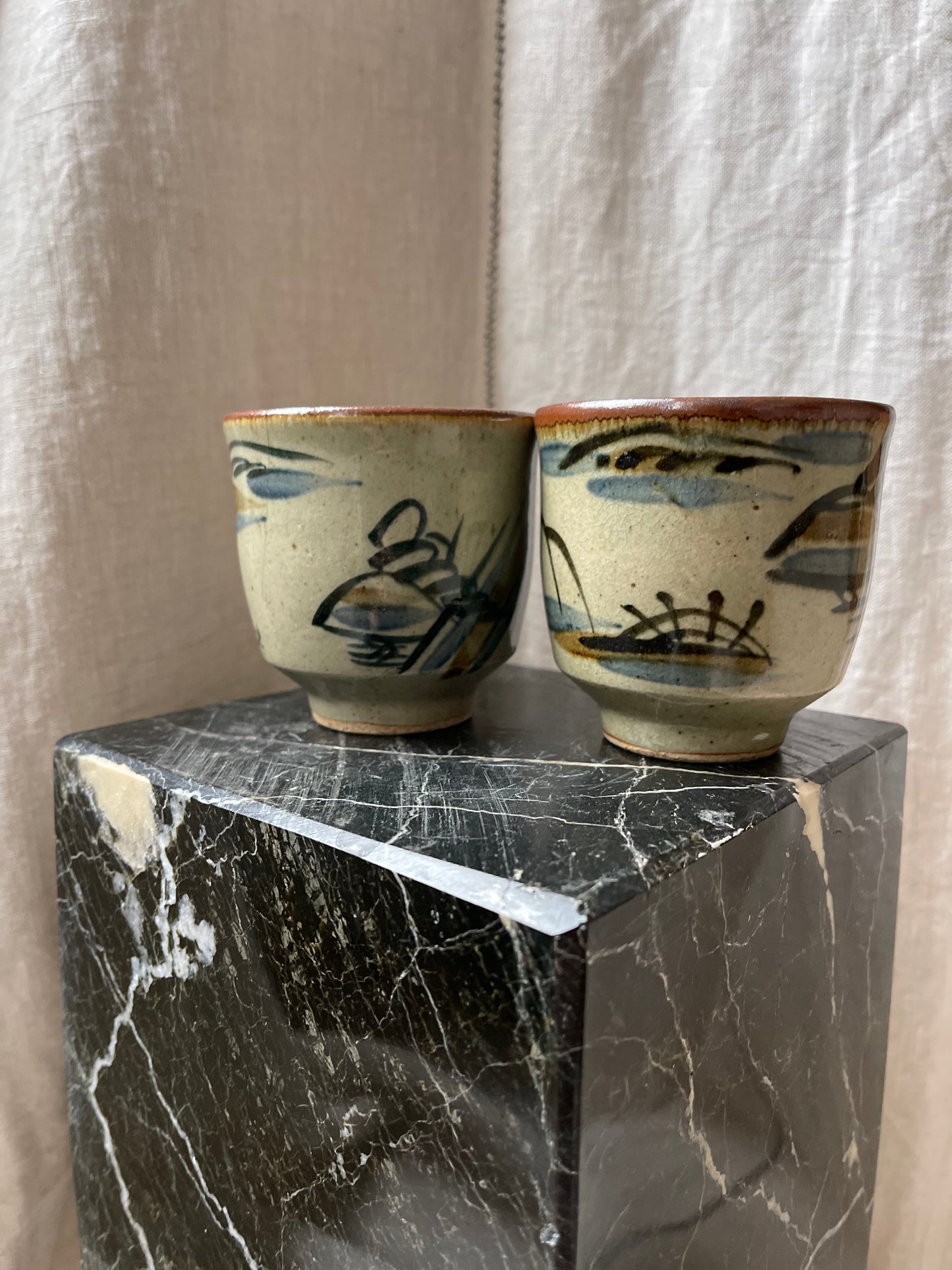 A big pair of japanese sake cups